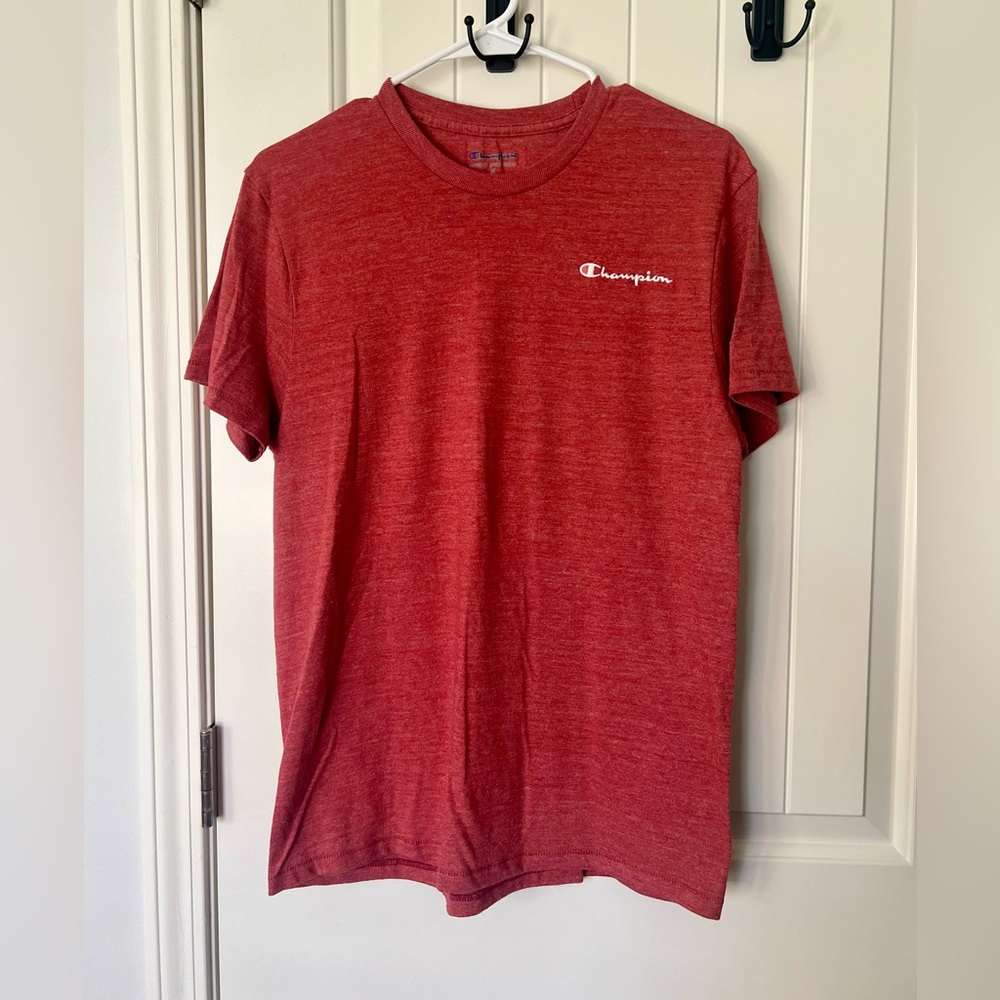 Champion Men's Heathered Red Tee - M